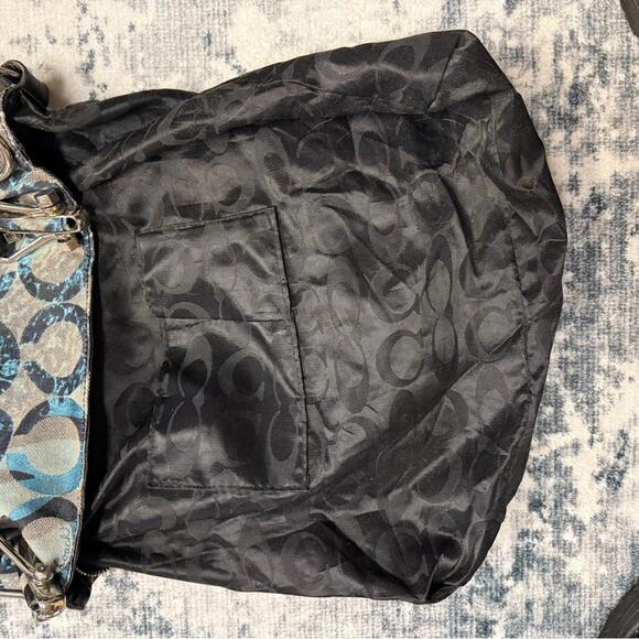 Coach Parker teal black and white bag 14895 - Picture 9 of 9